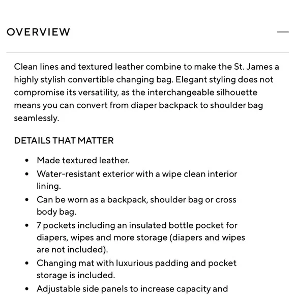 Storksac St. James leather diaper backpack - Picture 2 of 11